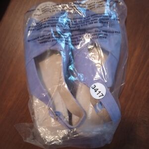 Blue Lands End Sandals. Size 7w 2 In Heels Suede Leather